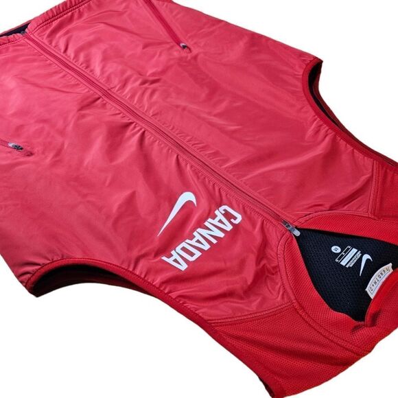 Nike Canada Red Warm Up Track Suit Pants Vest - Picture 7 of 14